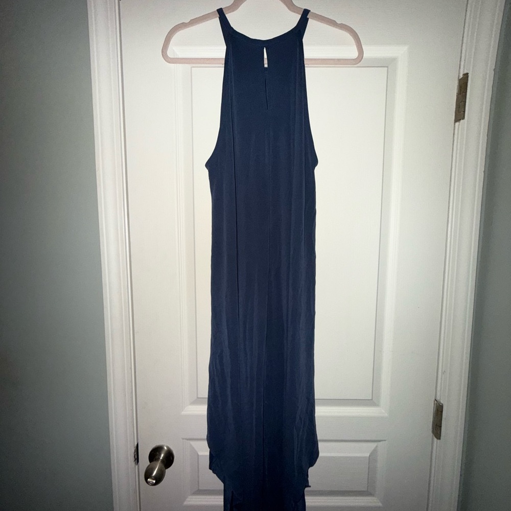 Elegant Blue Sleeveless Dress